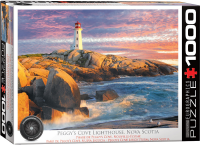 1000 Teile Puzzle - Puzzle - Leuchturm an der See Nova Scotia Peggys Cove