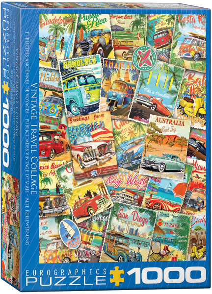 1000 Teile Puzzle - Puzzle - Vintage Classic Reise Werbung