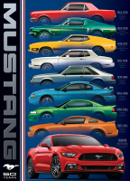 1000 Teile Puzzle - Puzzle - Ford Mustang Evolution 50 Jahre