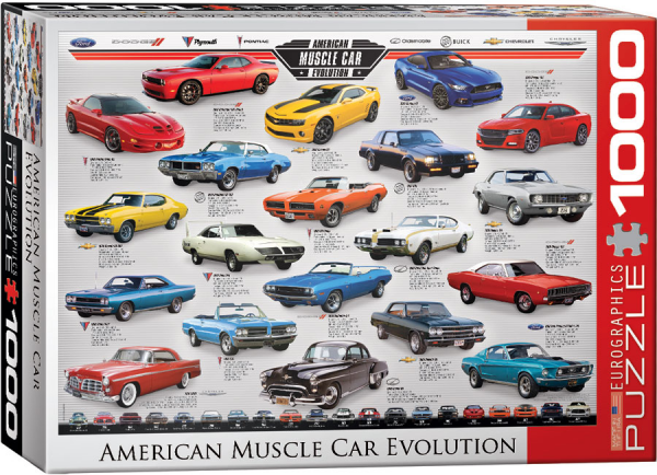 1000 Teile Puzzle - Puzzle - American Muscle Car Evolution