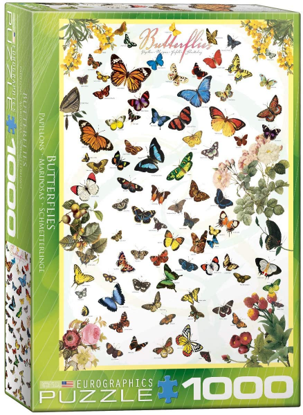 1000 Teile Puzzle - Puzzle - Die Welt der Schmetterlinge