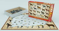 1000 Teile Puzzle - Puzzle - Pferderassen der Welt