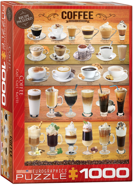 1000 Teile Puzzle - Puzzle - Duftende Kaffee Variationen
