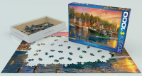 1000 Teile Puzzle - Puzzle - Sonnenuntergang im Fischerhafen von Dominic Davison