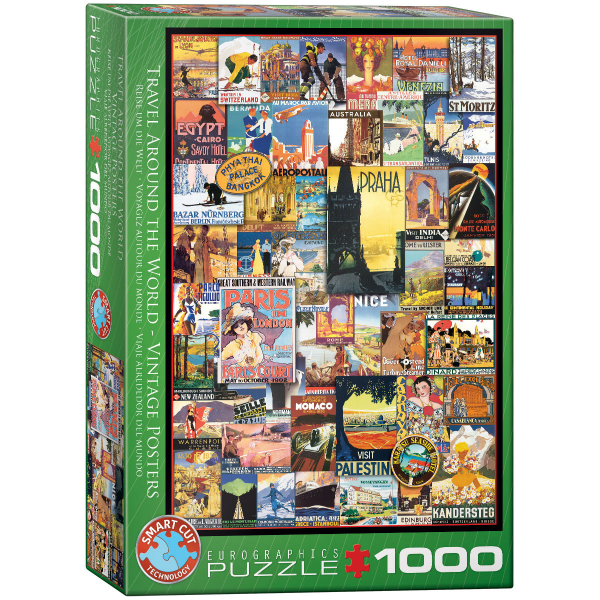 1000 Teile Puzzle - Puzzle - Vintage Reisewerbung Art Deco