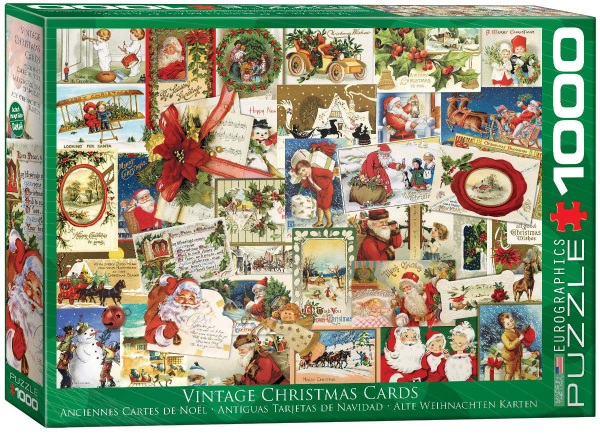 1000 Teile Puzzle - Puzzle - Klassische Weihnachtskarten Art Deco