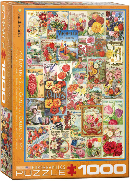 1000 Teile Puzzle - Puzzle - Vintage Blumenwerbung Art Deco