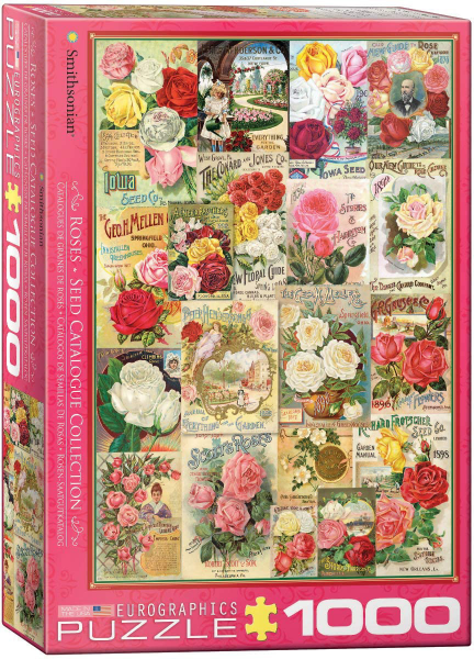 1000 Teile Puzzle - Puzzle - Vintage Rosenwerbung Art Deco