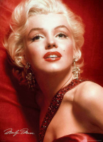 1000 Teile Puzzle - Puzzle - Marilyn Monroe in Rot