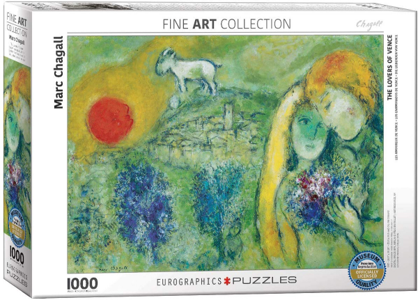 1000 Teile Puzzle - Puzzle - Marc Chagall - Die liebenden von Vence