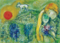 1000 Teile Puzzle - Puzzle - Marc Chagall - Die liebenden von Vence