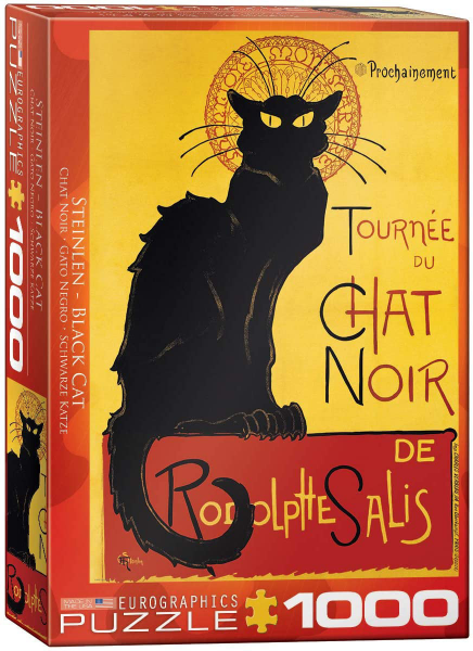 1000 Teile Puzzle - Puzzle - Steinlen - Chat Noir - schwarzer Kater