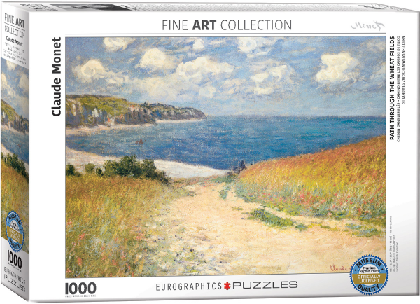 1000 Teile Puzzle - Puzzle - Claude Monet Strandweg Weizenfelder