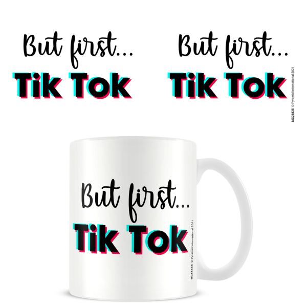 Fun - Lizenz Tassen - But First...tiktok