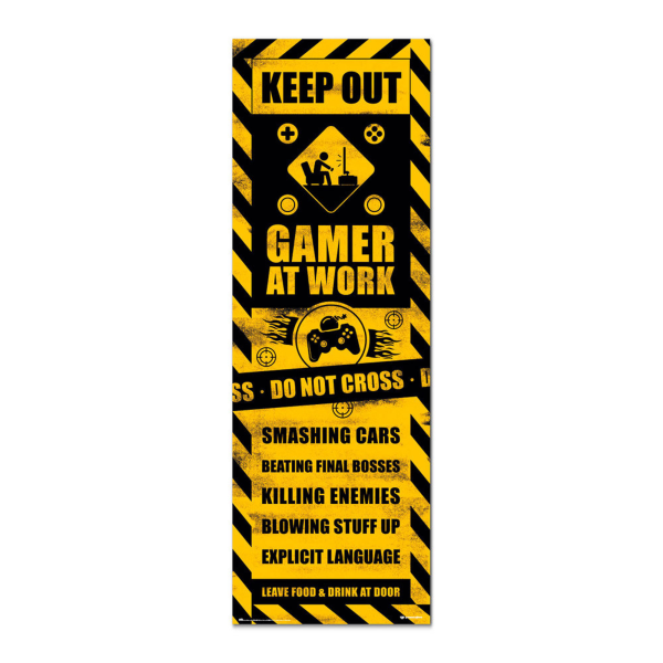 Gameration - Türposter - Gaming Caution