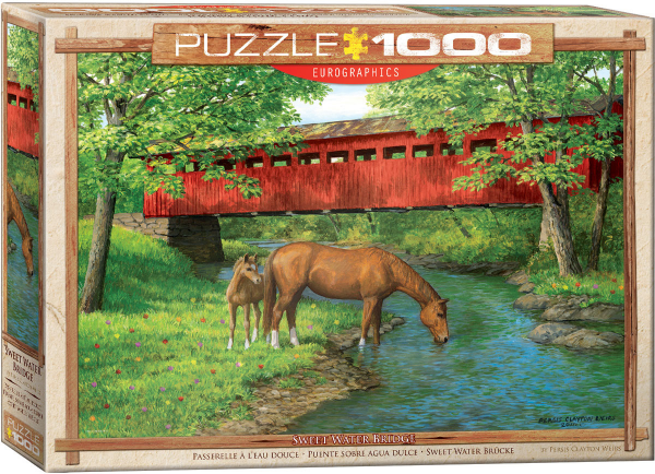 1000 Teile Puzzle - Puzzle - Weirs - Pferde an der Brücke