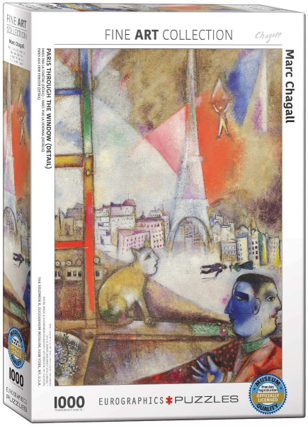 1000 Teile Puzzle - Puzzle - Marc Chagall - Paris durch das Fenster