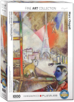 1000 Teile Puzzle - Puzzle - Marc Chagall - Paris durch das Fenster