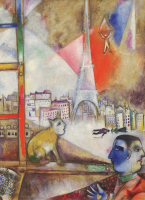 1000 Teile Puzzle - Puzzle - Marc Chagall - Paris durch das Fenster