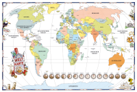 Rubbelkarte Landkarten - Rubbelkarte - Politische Weltkarte