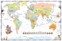 Scrape off World Map 36” - Rubbelkarte - Rubbelkarte English Version