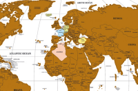 Scrape off World Map 36” - Rubbelkarte - Rubbelkarte English Version