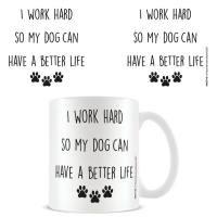 Fun - Lizenz Tassen - I Work Hard - Dog