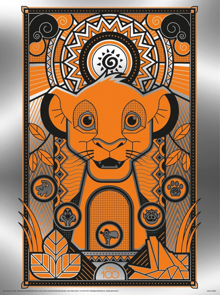 100 Jahre Warner Bros. - Kunstdruck - Simba - Metallic Deco Luxe