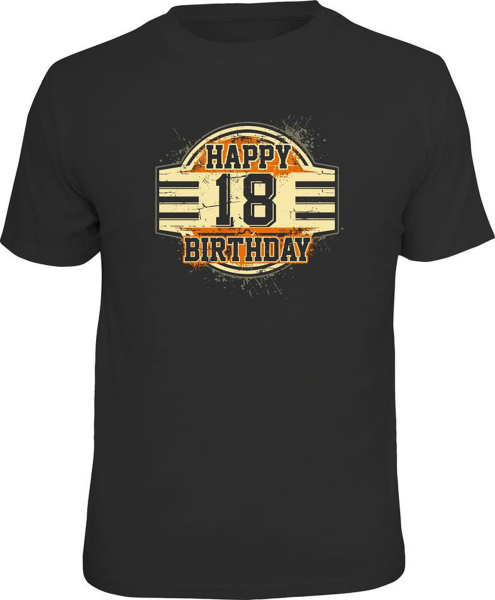 18 Jahre - Happy Birthday - T-Shirt Grössen S-M-L-XL-XXL - Fun Sprüche Shirt
