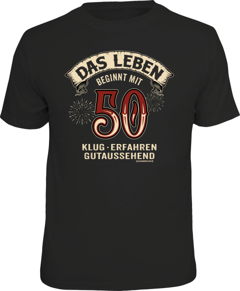 50 Jahre - Das Leben - T-Shirt / Shirt Größe wählbar S M L XL XXL
