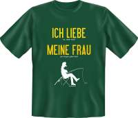 Angeln - Ich liebe meine Frau - Fun T-Shirt -...