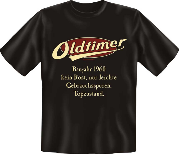 Baujahr 1960 Oldtimer kein Rost - Fun T-Shirt, Grössen S-M-L-XL-XXL