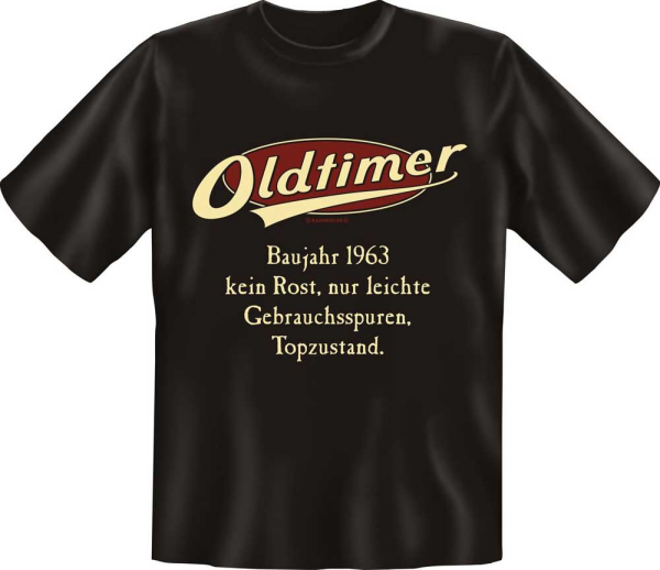 Baujahr 1963 Oldtimer kein Rost - Fun T-Shirt, Grössen S-M-L-XL-XXL