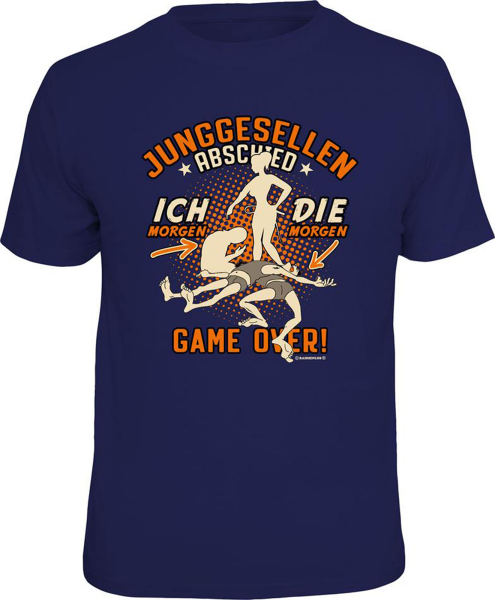 Ehe - Game over Bräutigam - T-Shirt Grössen S-M-L-XL-XXL - Fun Sprüche Shirt