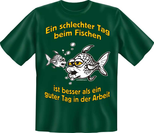 Ein schlechter Tag beim Fische - Fun T-Shirt, Grössen S-M-L-XL-XXL