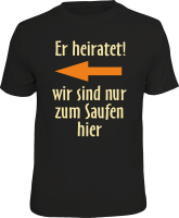 er heiratet! links T-Shirts - Grössen S M L XL XXL