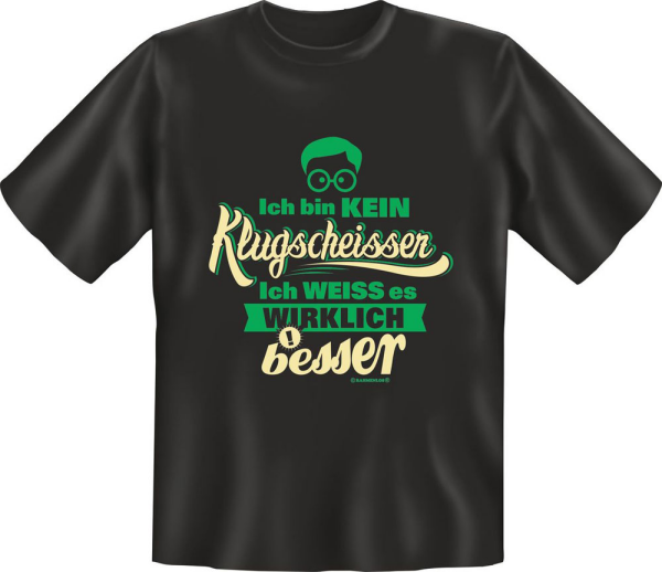 Fun - Klugscheißer - Fun T-Shirt - Grössen S-M-L-XL-XXL