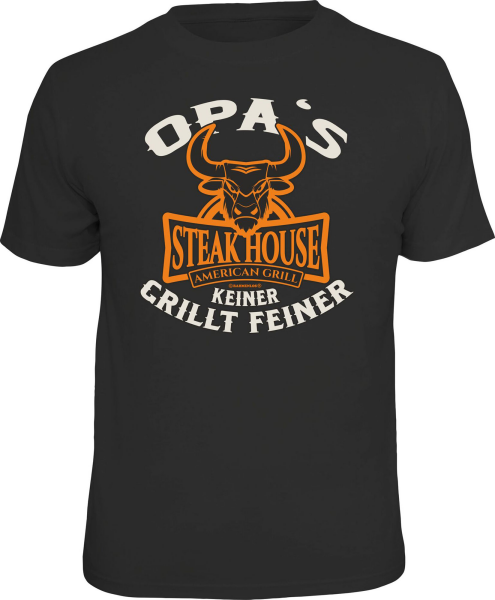 Grillen - Opas Steakhouse - T-Shirt - Größe S M L XL XXL