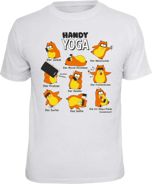 Handy Yoga T-Shirts - Grössen S M L XL XXL