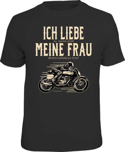 T-Shirt - ich liebe meine Frau - Motorrad - Shirt - Größe wählbar S M L XL XXL
