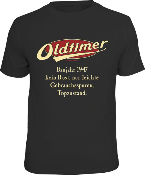 Jahrgang 1947 - Oldtimer Baujahr - T-Shirt - Größe S M L XL XXL