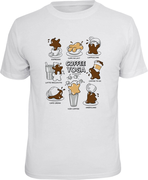 T-Shirt - Kaffee - Yoga - Shirt - Größe wählbar S M L XL XXL