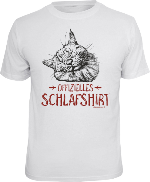 Katze - Schlafshirt Katze - T-Shirt / Shirt Größe wählbar S M L XL XXL