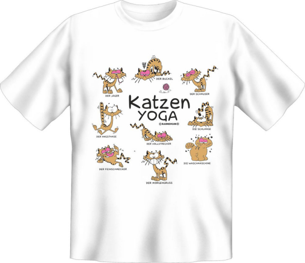 Katzen Sprüche - Yoga - Fun T-Shirt - Grössen S-M-L-XL-XXL