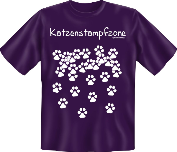 Katzenstampfzone - Fun Spruch T-Shirt in den Grössen S-M-L-XL-XXL