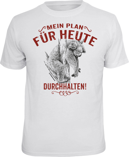 Koala - durchhalten - T-Shirt / Shirt Größe wählbar S M L XL XXL