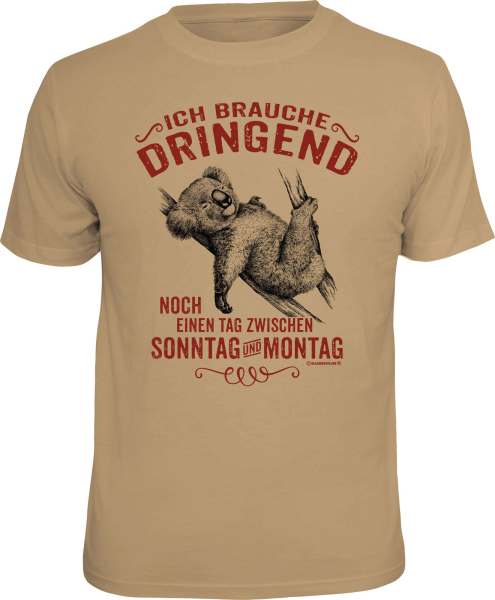 T-Shirt - Koala - ich brauche dringend - Shirt - Größe wählbar S M L XL XXL