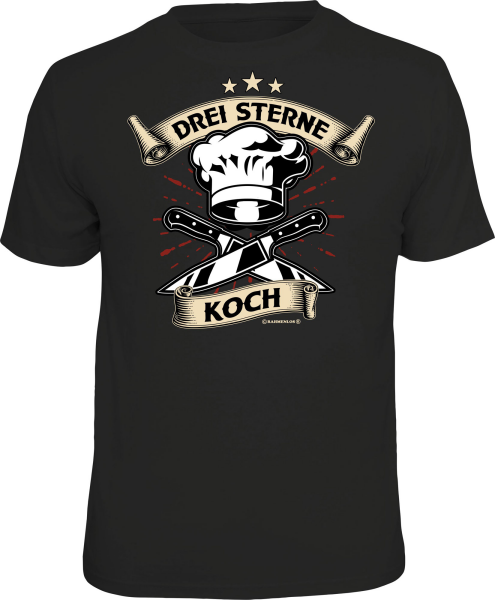 Koch - 3 Sterne - T-Shirt / Shirt Größe wählbar S M L XL XXL