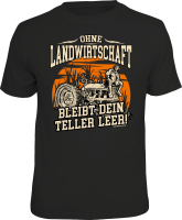 T-Shirt - Landwirtschaft - Teller leer - Shirt -...