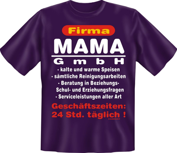 Mama GmbH farbig - Fun Spruch T-Shirt in den Grössen S-M-L-XL-XXL